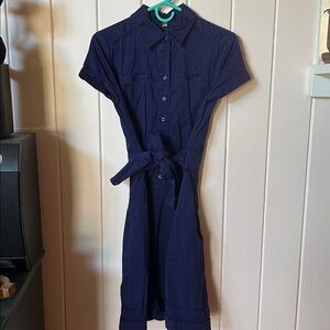 Banana Republic Deep Blue Collared Dress